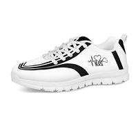 UOIMAG Enfermera Heartbeat Lines Patrón Entrenador Mujeres Hombres Unisex Zapatillas de Deporte Zapatos Suaves y Transpirables Zapatos para Correr Mech Lace Up Zapatos Casuales 38EU
