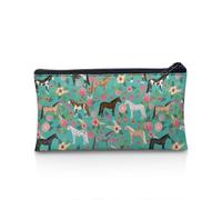 UOIMAG Estuche con cremallera para suministros escolares y de oficina, organizador de escritorio, Caballo y flores, Talla única, Mochila escolar