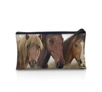 UOIMAG Estuche con cremallera para suministros escolares y de oficina, organizador de escritorio, Granja de caballos, Talla única, Mochila escolar