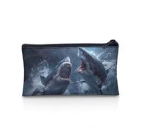 UOIMAG Estuche con cremallera para suministros escolares y de oficina, organizador de escritorio, tiburón, Talla única, Mochila escolar