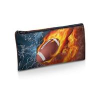 UOIMAG Estuche impreso para suministros de oficina escolar, estuche para lápices, estuche con cremallera, Fuego de agua de rugby, Talla única, Mochila escolar