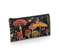 UOIMAG Estuche impreso para suministros de oficina escolar, estuche para lápices, estuche con cremallera, gris (mushroom), Talla única, Mochila escolar
