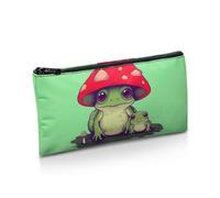 UOIMAG Estuche impreso para suministros de oficina escolar, estuche para lápices, estuche con cremallera, Rana de hongos, Talla única, Mochila escolar