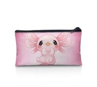 UOIMAG Estuche para lápices, con cremallera, bolsa de almacenamiento para bolígrafos, artículos de papelería escolar, suministros de oficina, Axolotl, Talla única, Mochila escolar