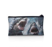 UOIMAG Estuche para lápices para niños y niñas, estuche escolar con cremallera, suministros de oficina, Impresión 3D de tiburón, Talla única, Mochila escolar