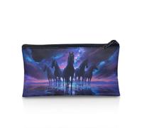 UOIMAG Estuche para lápices para niños y niñas, estuche escolar con cremallera, suministros de oficina, Caballo Galaxia, Talla única, Mochila escolar