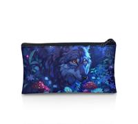 UOIMAG Estuche para lápices para niños y niñas, estuche escolar con cremallera, suministros de oficina, Hongo lobo, Talla única, Mochila escolar