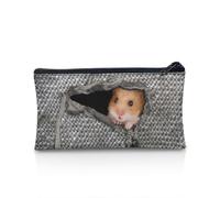 UOIMAG Estuche para lápices para niños y niñas, estuche escolar con cremallera, suministros de oficina, Hámster, Talla única, Mochila escolar