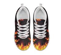 UOIMAG Fire Shoes for Men Women Casual Sneakers for Halloween EU40