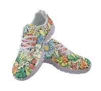 UOIMAG Floral Shoes for Women Lace Up Sneakers for Walking Running Tennis EU43
