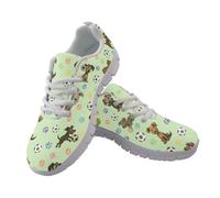 UOIMAG Football Dog Print Shoes for Women Mens Walking Shoes Cute Sneakers Lace Up EU44