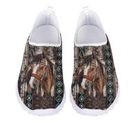 UOIMAG Horse Print Walking Shoes for Men Lightweight Slip On Sneakers Casual Walking Shoes for Women EU41