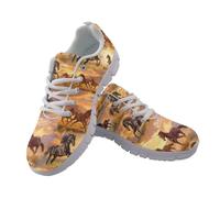 UOIMAG Horse Shoes for Men Women Lace Up Casual Sneakers EU39