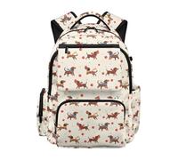 UOIMAG Linda mochila de ajolote para niños, mochila escolar con bolsillos laterales para bebidas, mochila para adolescentes, Manzana Dachshund, M, Casual