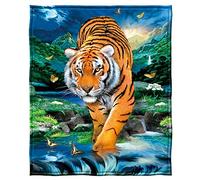 UOIMAG Manta de Forro Polar Cálida Tigre Genial Mantas de Franela Niños Manta de Cama Mantas Cálidas para Mascotas (150x200cm)