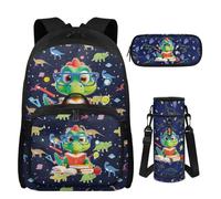 UOIMAG Mochila para niños con lonchera para niñas de 8 a 10 años, mochila escolar ligera para niños, Dino Read Book, M, Casual