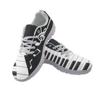 UOIMAG Music Note Shoes for Women Men Teachers Walking Shoes Lace Up Lightweight Sneakers EU39