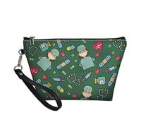 UOIMAG Neceser para mujer, de piel sintética, impermeable, organizador de maquillaje, Nurse Green B, Talla única