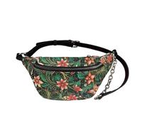 UOIMAG Riñonera para mujer, estilo retro, de piel, cruzada, en el pecho, Poinsettia de Navidad, Talla única