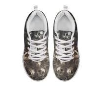 UOIMAG Skull Shoes for Men Women Vintage Lightweight Sneakers EU43