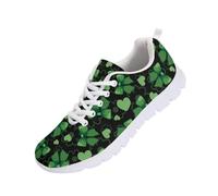 UOIMAG St Patricks Day Shoes Women Cute Walking Shoes Lace Up Flat Lightweight Running Sneakers Casual Tennis EU43