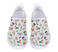 UOIMAG White Nurse Shoes for Women Work Walking Shoes Lightweight Slip On Sneakers for Casual EU 40