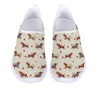 UOIMAG Women Shoes Dachshund Print Slip On Barefoot Walking Sneakers Cute Sausage Dogs Casual Shoes EU44