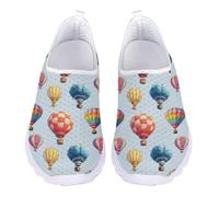 UOIMAG Womens Slip On Walking Shoes Hot Air Balloon Print Casual Shoes Lightweight Barefoot Sneakers EU45
