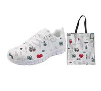 UOIMAG - Zapatilla de Enfermera con Bolsa de Lona, Regalo, Zapatillas, Bolsa de supermercado, Conjunto para Mujer