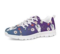UOIMAG, Zapatillas de Deporte para Hombre y Mujer, Zapatillas de Malla con Cordones Suaves, Zapatillas Ligeras de Ocio, Zapatillas para Correr, Zapatillas de Tenis, patrón médico, 41EU