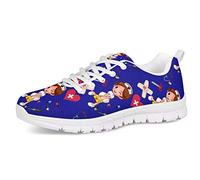 UOIMAG Zapatillas de Deporte para niñas, patrón médico, Entrenador de Enfermera, Zapatos para Correr Suaves y Transpirables, Zapatos Informales con Cordones de Malla de Aire, Regalo para Mujeres 37EU