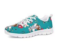 UOIMAG Zapatillas de enfermería, Zapatillas con patrón médico, Zapatillas para Correr, Zapatos de Ocio de Malla Suave, Zapatos Ligeros de Encaje, Zapatos Planos Informales 36EU