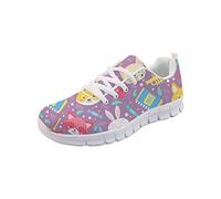 UOIMAG, Zapatillas de Regalo para Mujer, Zapatos Casuales con patrón médico de Animales de Dibujos Animados, Zapatos de Malla de Encaje Suave para niñas, Zapatos Casuales Planos 38EU