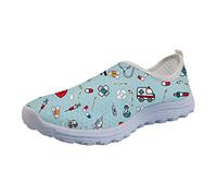 UOIMAG, Zapatos Azules de Enfermera, Regalo para Mujeres, niñas, Zapatos Casuales sin Cordones, Zapatos de Malla Transpirables, Zapatillas Deportivas Planas 38EU