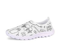 UOIMAG, Zapatos Blancos de Enfermera para Mujer, Regalo para niñas, Zapatos Casuales sin Cordones, Zapatos de Malla, Zapatillas Deportivas 40EU