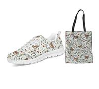 UOIMAG Zapatos de Enfermera con Bolsa de Lona Zapatillas de Deporte de Regalo Juego de Bolsa de supermercado para Mujer
