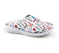 UOIMAG, Zapatos de Enfermera con Dientes, Regalo para Mujer, Zapatos sin Cordones para Enfermera, Sandalias Informales para el hogar, Zapatillas de Enfermera 38EU
