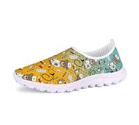 UOIMAG, Zapatos de Enfermera de Color Degradado para Mujer, Regalo para niñas, Zapatos Casuales sin Cordones, Zapatos de Malla Transpirables, Zapatillas Deportivas Planas 43EU