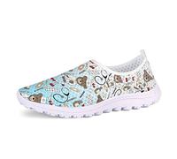 UOIMAG, Zapatos de Enfermera de Dibujos Animados para Mujer, Regalo para niñas, Zapatos Casuales sin Cordones, Zapatos de Malla Transpirables, Zapatillas Deportivas Planas 37EU
