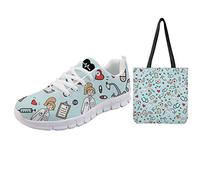 UOIMAG Zapatos de Enfermera para Mujer con Bolsa de Lona, Zapatillas Deportivas de Regalo, Juego de Bolsa de Compras Reutilizable