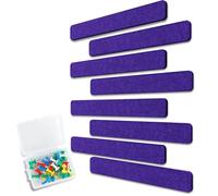 Uoisaiko 8 Tiras de Tablero de Corcho de Fieltro 33x5cm, Corcho para Pared Tablón de Anuncios con 40 Chinchetas, para Paredes de Fotos y Notas en Hogar Oficina