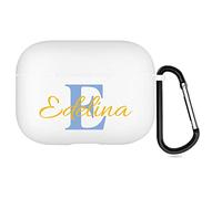 Uokiiyua Funda personalizada para AirPods de 2 lados para Apple AirPods Pro 2nd 2022, funda protectora de TPU suave con tu nombre y foto, regalo personalizado (blanco)