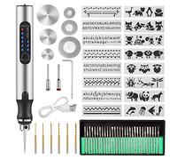 Uolor Kit de herramientas de grabado inalámbrico USB recargables, mini grabador eléctrico, herramienta de grabado portátil, herramienta multifunción para joyas, cristal, madera, plástico, metal y