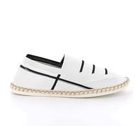 UOMO DESIGN - Alpargata Slip on Look Casual para Hombre de Tela de Malla - Evan, Blanco 6, 44 EU