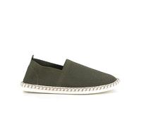 UOMO DESIGN - Alpargata Slip on Look Casual para Hombre de Tela de Malla - Evan, caqui, 43 EU