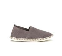 UOMO DESIGN - Alpargata Slip on Look Casual para Hombre de Tela de Malla - Evan, marrón, 46 EU