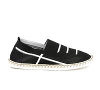 UOMO DESIGN - Alpargata Slip on Look Casual para Hombre de Tela de Malla - Evan, Negro 5, 44 EU