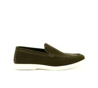 UOMO DESIGN - Mocasín Slip-on para hombre, elegante, flexible, cómodo, de gamuza y piel vegana - Laurent, 2 Oliva, 40 EU