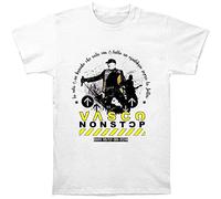 Uomo Vasco Rossi Tour Olimpico Roma Non Stop Ticket Live T-Tshirts Camisetas y Tops (1) White(Medium)