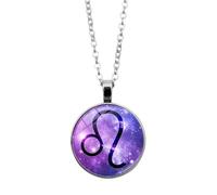 UOMSKTY Collar Del Zodíaco Collar De Constelación Luminosa - Joyería De Astrología De La Constelación Del Zodíaco,Colgante De Horóscopo Luminoso,Regalos De Cumpleaños Para Mujeres Y Niñas,Leo,50 Cm